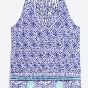 SKIES ARE BLUE Edgar Border Print Knit Top